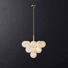 Dawson Grape Frosted Glass 13 Light Chandelier
